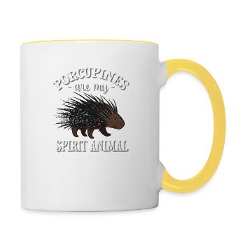 Porcupine - Contrasting Mug - white/yellow - Right