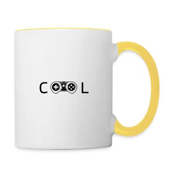 Cool - Mug contrasté - blanc/jaune - Droite