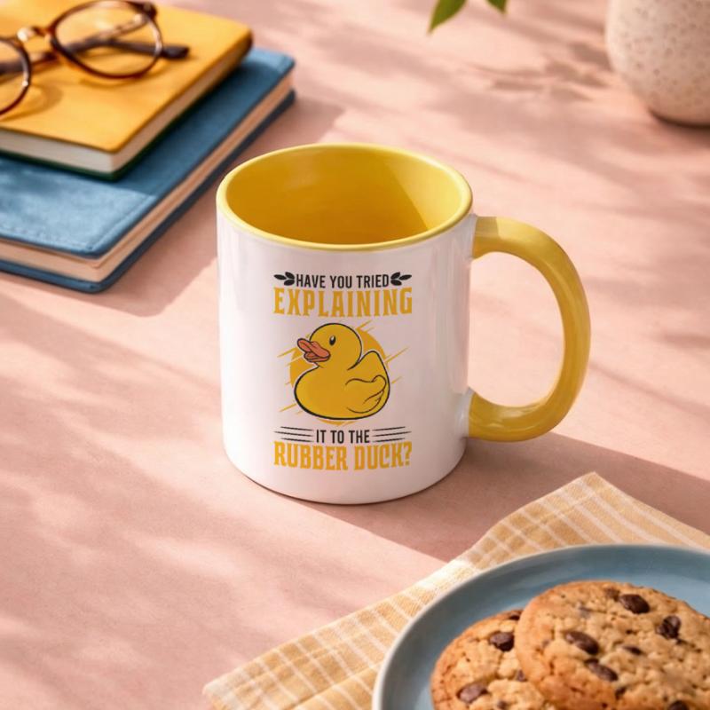 Developer Programmer Programming Duck Contrasting Mug