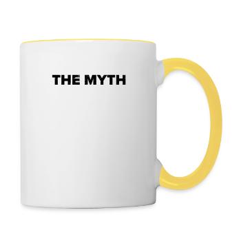The Man The Myth The Legend Retirement Distressed - Mug contrasté - blanc/jaune - Droite