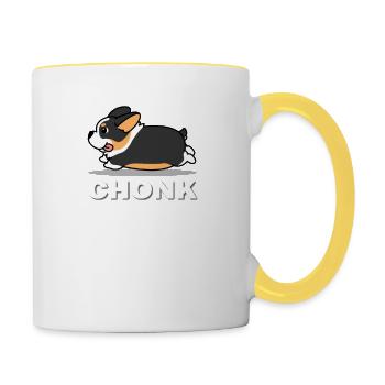 Corgi - Contrasting Mug - white/yellow - Right