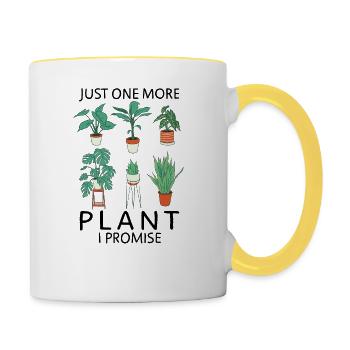 Just one more Plant i Promise - Plant Lover - Contrasting Mug - white/yellow - Right