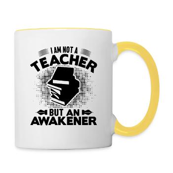 Professoren, Lehrer - Tasse zweifarbig - Weiß/Gelb - Rechts