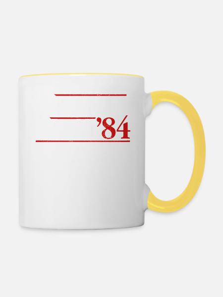 Ronald Wilson Reagan Präsident des amerikanischen Politikers - Tasse zweifarbig - Weiß/Gelb