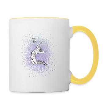 volleyball - Contrasting Mug - white/yellow - Right