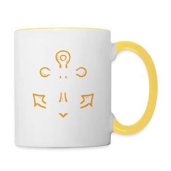 Hoffnung Bibel - Tasse zweifarbig - Weiß/Gelb - Rechts
