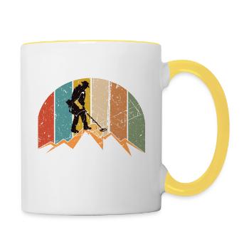 Détecteur de métaux vintage Accessoires - Mug contrasté - blanc/jaune - Droite