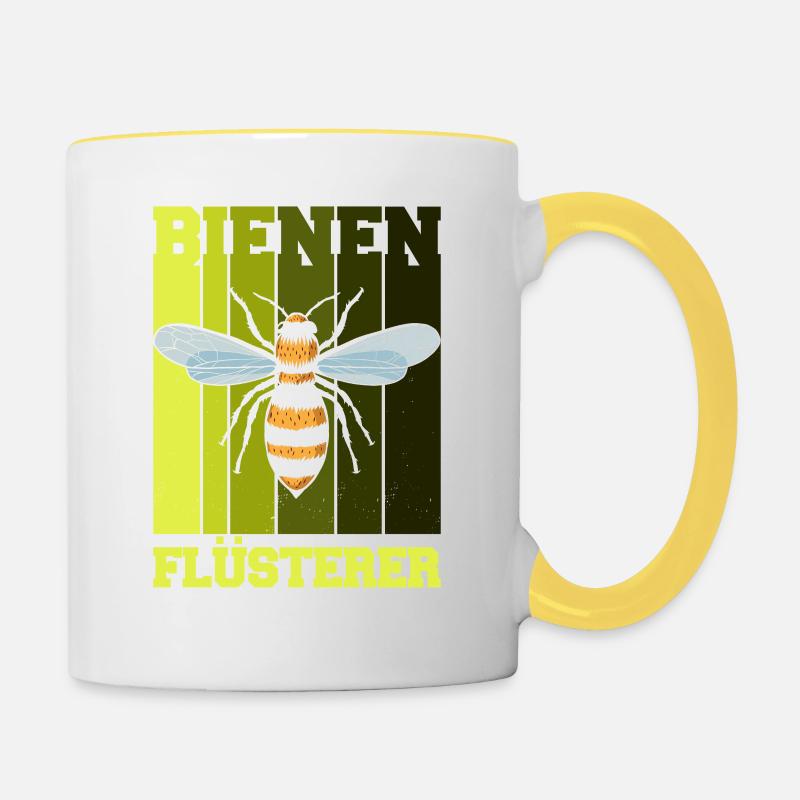 Bienen Flüsterer Imker Outfit - Tasse zweifarbig - Weiß/Gelb