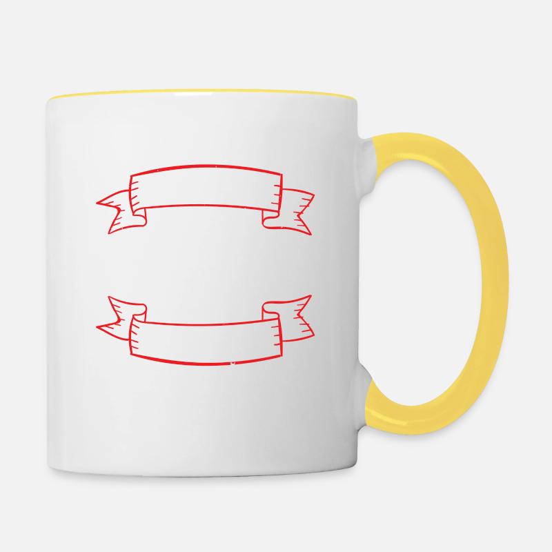 Motivation de musculation gym - Mug contrasté - blanc/jaune
