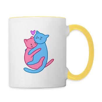 Valentine's Day gifts for him or her - Contrasting Mug - white/yellow - Right
