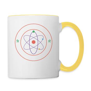 Atom science science - Contrasting Mug - white/yellow - Right