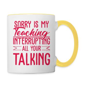 Learning teacher - Contrasting Mug - white/yellow - Right
