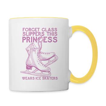 Figure skating figure skater ice skates - Contrasting Mug - white/yellow - Right
