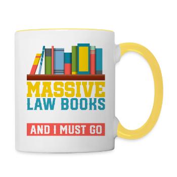Lawyer gifts for law students & attorneys - Contrasting Mug - white/yellow - Right