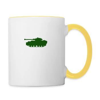 Panzerspiele - Tasse zweifarbig - Weiß/Gelb - Rechts