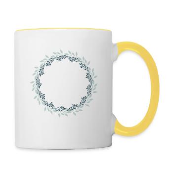 Psychology Logo Psychologist Student Teacher - Contrasting Mug - white/yellow - Right