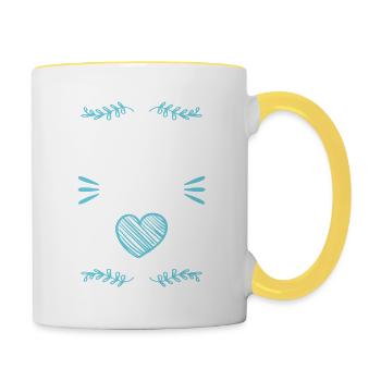 Bébé maman maman - Mug contrasté - blanc/jaune - Droite