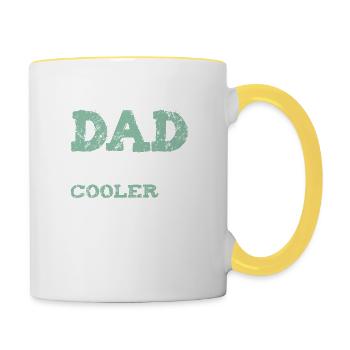 Climbing dad grimpeur de roche papa alpiniste père - Mug contrasté - blanc/jaune - Droite