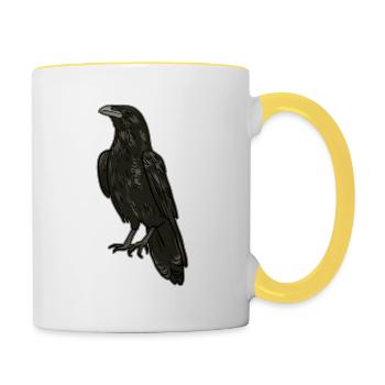 Crow - Contrasting Mug - white/yellow - Right