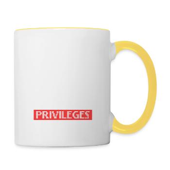 Keep Calm and Escalate Available Privileges Hacker - Contrasting Mug - white/yellow - Right