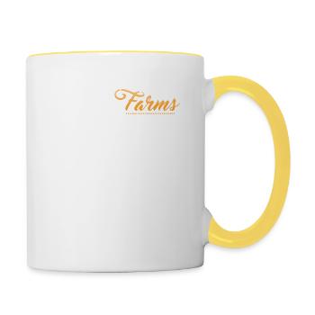 Magnolia Farms Waco Texas cadeau - Mug contrasté - blanc/jaune - Droite