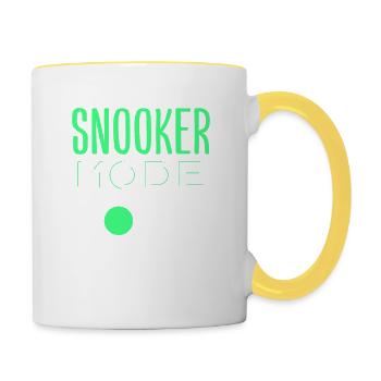 Snooker Billiards - Contrasting Mug - white/yellow - Right