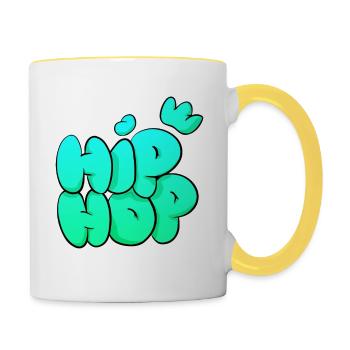 Hip Hop Rap Music - Contrasting Mug - white/yellow - Right