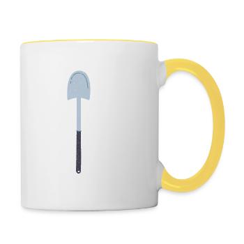 Keine Zeit Der Garten Ruft - Landschaftsgärtner - Tasse zweifarbig - Weiß/Gelb - Rechts