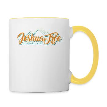 Joshua Tree National Park Retro Vintage - Contrasting Mug - white/yellow - Right
