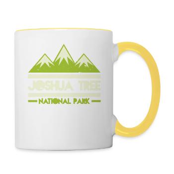 Joshua Tree National Park Retro Vintage - Contrasting Mug - white/yellow - Right