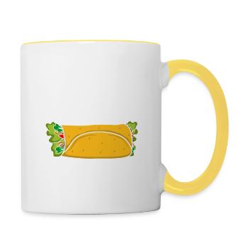 Burrito Princess On National Burrito Day - Contrasting Mug - white/yellow - Right