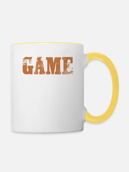Spiel Schach Spieler - Tasse zweifarbig - Weiß/Gelb