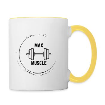 Max Muscle - Muskelmax - Contrasting Mug - white/yellow - Right