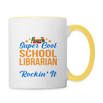 Super Cool Gift for Librarians - Contrasting Mug - white/yellow - Right