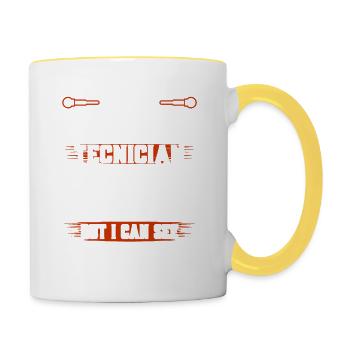 Laboratory Technician Lab Tech Fun Saying - Contrasting Mug - white/yellow - Right