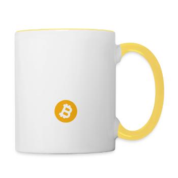 Satoshi Nakamoto - Contrasting Mug - white/yellow - Right