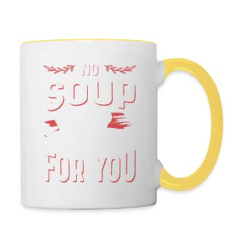 suppe lecker - Tasse zweifarbig - Weiß/Gelb - Rechts