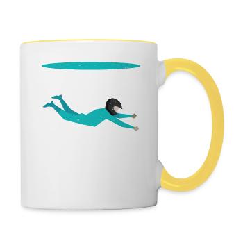 Indoor Skydiving - Wind Tunnel - Mug contrasté - blanc/jaune - Droite