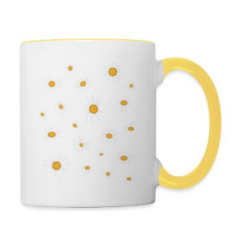 Gänseblümchen - Tasse zweifarbig - Weiß/Gelb - Rechts