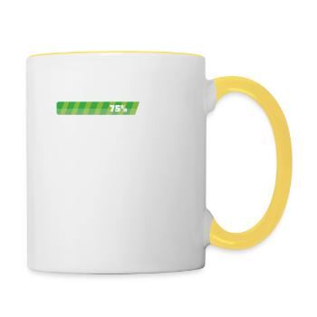 Fart Loading Funny Rude Joke Fart - Tasse zweifarbig - Weiß/Gelb - Rechts