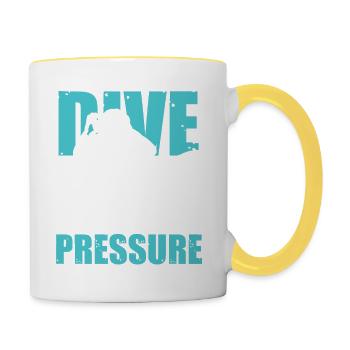 plonger plonger - Mug contrasté - blanc/jaune - Droite