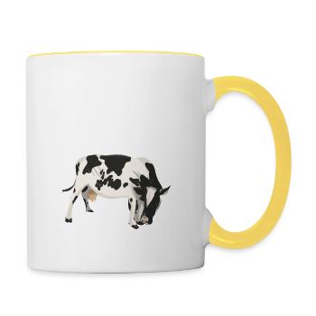 L’agriculture cadeaux pour les agriculteurs et les agriculteurs - Mug contrasté - blanc/jaune - Droite