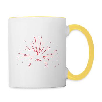 Sondler Aus Leidenschaft Sondel Sondengänger - Tasse zweifarbig - Weiß/Gelb - Rechts