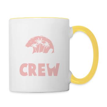 Mallorca Party Crew - Tasse zweifarbig - Weiß/Gelb - Rechts