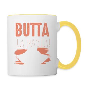 Spaghetti aux pâtes - Mug contrasté - blanc/jaune - Droite