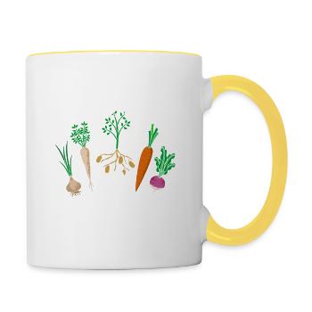 Love My Roots Funny Gardener Fun - Contrasting Mug - white/yellow - Right