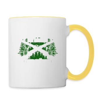 Reichet mir das Gewehr - Jäger - Tasse zweifarbig - Weiß/Gelb - Rechts