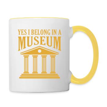 Yes, I belong to the Museum International Museum - Contrasting Mug - white/yellow - Right