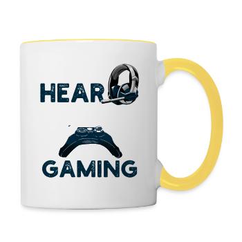 Gamer Gaming Video Games Videospiele - Tasse zweifarbig - Weiß/Gelb - Rechts