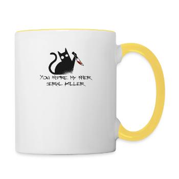 Tu inspires mon tueur en série intérieur, Pastel Goth - Mug contrasté - blanc/jaune - Droite